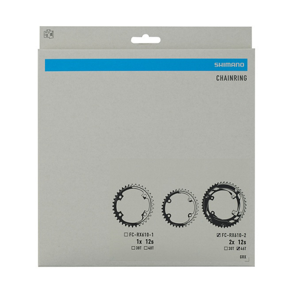 Plato Shimano GRX FC-RX610-2 Negro #2
