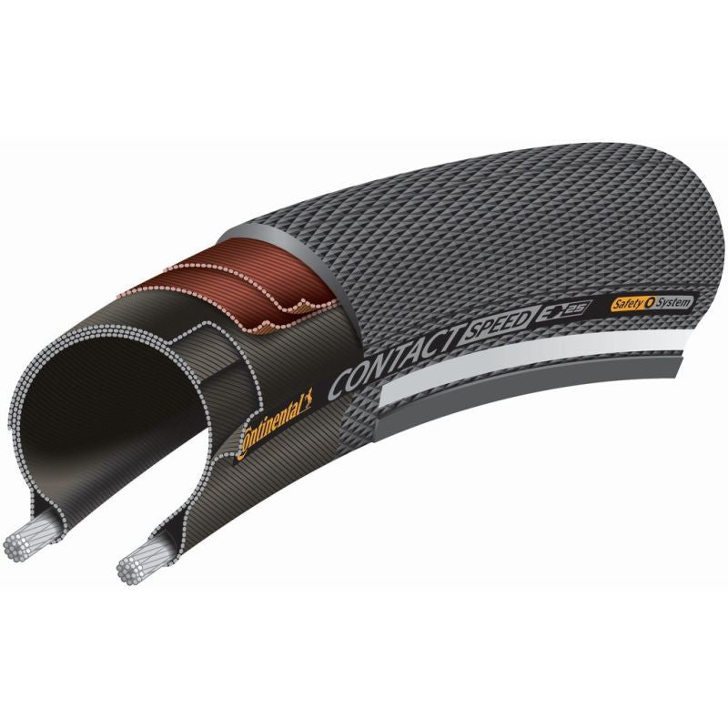 Cubierta Continental Contact Speed 700x42C Reflectante Negro
